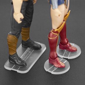 NC EBCO 50 Pieces 6 i Action Figure Stand,Clear Mixed Support Display Stands With Peg,Compatible with 1/12 Scale Marvel Legends /DC/ GI Joe/ MOTU Figure Toy