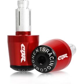 7/8" 22mm Motorcycle Handlebar Ends Aluminum Handle Bar Grips Plugs Caps Compatible with CBR 250R 300R 400R CBR 250RR 400RR 600RR 900RR 954RR 1000RR CBR 600 F2,F3,F4,F4i(red2)