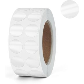 ملصق دائري شفاف مقاس 0.5 بوصة ملصق دائري ذاتي اللصق شفاف منقطة من رقاقة الويفر مقاوم للماء وقابل للإزالة لحزمة البيع بالتجزئة لفة مغلف من 2000 in Kuwait