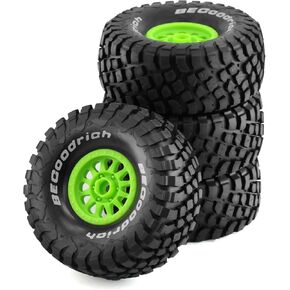 1/8 RC Off Road Truck Tires and Wheels 17mm Hex OD 5.43" 1/7 All Terrain Short Course Tyres for 1:7 1:8 RC Buggy Monster Truck Car HSP TRAXXAS UDR Atom Arrma 6S Mojave DF7 4PCS (White)