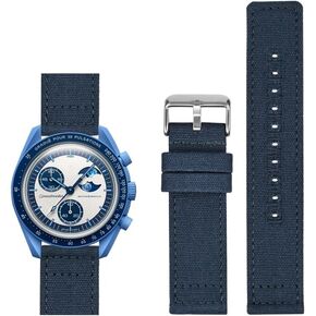 Quick Release Canvas Straps For Omega Watches, Replacement Canvas Nylon Watch Band For Breitling Watches, Canvas Watch Band 18mm, 19mm, 20mm, 22mm,24mm