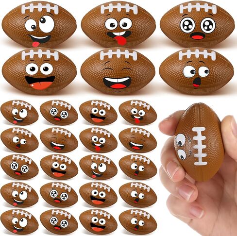 Arrowbash 24 Pcs Mini Face Baseball Stress Balls, Ice Cream Drip Baseball for Boys Girls Fidget Toys Bulk Foam Ball for Stress and Anxiety Relief Balls for Party Favors Birthday Gift Decoration in Saudi Arabia
