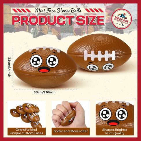 Arrowbash 24 Pcs Mini Face Baseball Stress Balls, Ice Cream Drip Baseball for Boys Girls Fidget Toys Bulk Foam Ball for Stress and Anxiety Relief Balls for Party Favors Birthday Gift Decoration in Saudi Arabia