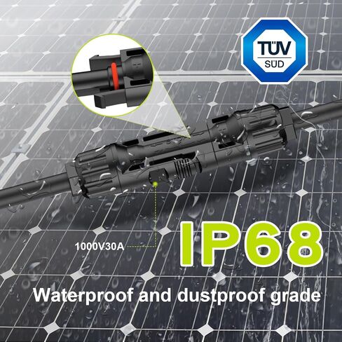 Solar Connectors for 2-3-4-6-8 Solar Panels,Tool-Free Solar Panels Connectors 10awg, Waterproof Solar Panel Splitter, 2 to 8 Y Branch Parallel Adapter for Solar Cable Extension in Saudi Arabia