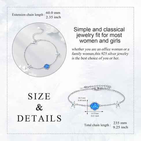 Shell/Dolphin/Turtle/Sunflower/Violet/Cat Paw/Cat And Dog/Flower/Heart/Claddagh/Ladybug/Cross/Celtic Knot Bracelet 925 Sterling Silver Bracelet Opal Moonstone Jewelry Gifts for Women in Saudi Arabia