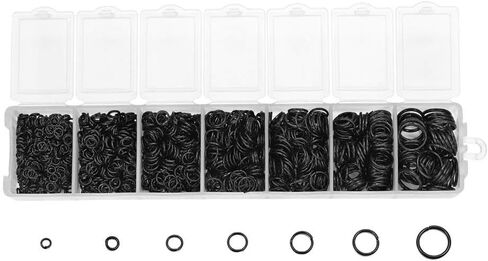 1370pcs Assorted 7 Sizes 3mm-10mm Round Open Jump Ring Split Rings Jewelry Findings Connector for Earring Bracelet Necklace Keychain Accessories (Black) in Kuwait