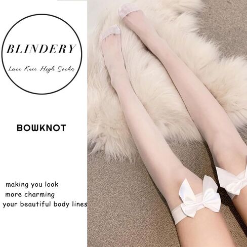 Thigh stockings Bow Stockings Fishnet thigh socks Mesh Stockings Silk thigh socks for Women in Kuwait