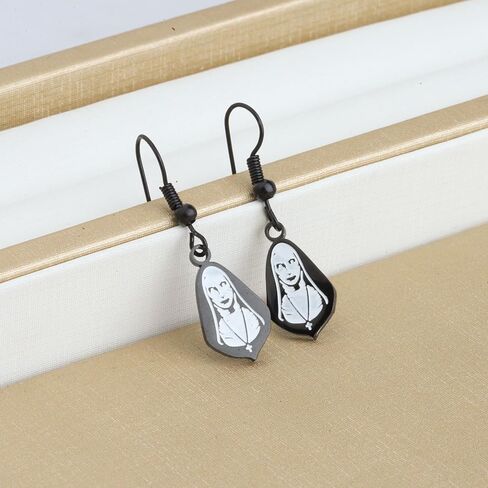 المفاتيح غير مقدس راهبة أقراط الرعب راهبة عاشق هدية هالوين نون مجوهرات هالوين حفلة هدية راهبة فيلم مخيف أقراط in Kuwait