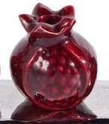 Hanukah Menorah Strip of Colored Pomegranate Candle Holders Designed by Artist (Copper) in Saudi Arabia