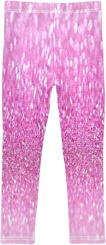 Gredecor Girls Leggings Pink Glitter Sparkle Kids Pants Dance Active Tights Bottoms 5T in Kuwait