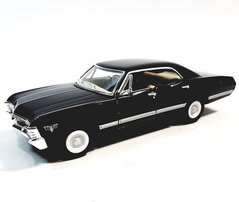 Kinsmart Jet Black 1967 تشيفي إمبالا 4 أبواب هاردتوب 1/43 O مقياس دييكاست سيارة in Saudi Arabia