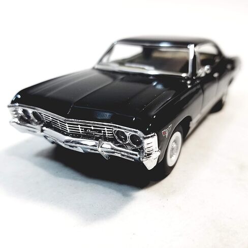 Kinsmart Jet Black 1967 تشيفي إمبالا 4 أبواب هاردتوب 1/43 O مقياس دييكاست سيارة in Saudi Arabia