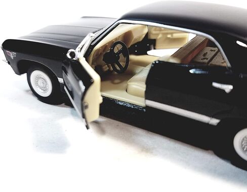 Kinsmart Jet Black 1967 تشيفي إمبالا 4 أبواب هاردتوب 1/43 O مقياس دييكاست سيارة in Saudi Arabia