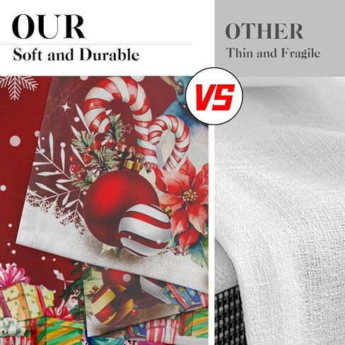 عيد الميلاد ثلج شجرة كرات ستائر المطبخ نافذة الشتاء الستائر على بالوعة مجموعة من 2، الثلج قضيب أحمر جيب ستائر قصيرة الطبقة للمطبخ، عيد الميلاد ديكور مطبخ صغير (26 × 36 بوصة) in Kuwait