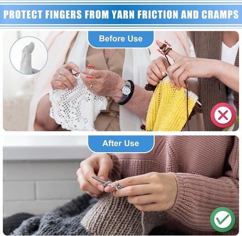 4pcs Crochet Ring, 0.79 Inch Width Adjustable Finger Crochet Hook 4 Styles Yarn Guide Ring Yarn Tension Holder Knitting Loop Ring Crochet Crafts Accessories Gift (Animal & Plant Styles) in Saudi Arabia