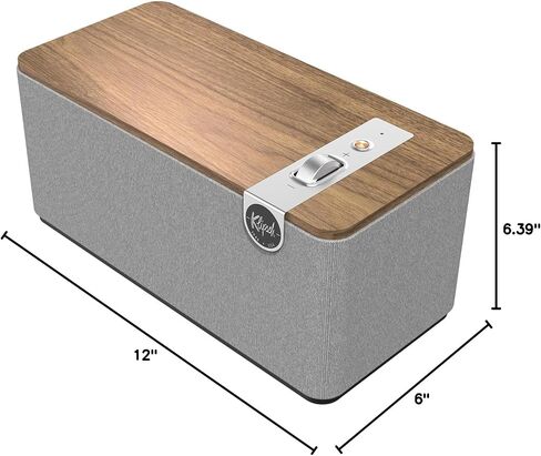 Klipsch The One Plus Premium Bluetooth Speaker System with Two 2.25" Full Range Drivers, 4.5" Woofer, Bluetooth 5.3 with Up to 40 ft. of Distance, Walnut in Kuwait