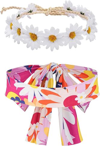 أزياء الهالوين للفتيات 2024، أزياء الستينيات والسبعينيات من القرن الماضي هيبي ديسكو للأطفال in Kuwait