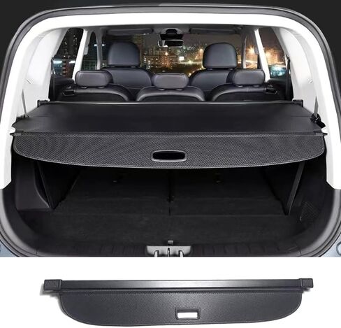 Retractable Cargo Cover Compatible with 2019-2023 Lincoln Nautilus and MKX 2016-2018 Rear Privacy Screen Car Storage Trunk Luggage Tonneau Security Shade (Carbon Fiber Style) in Saudi Arabia