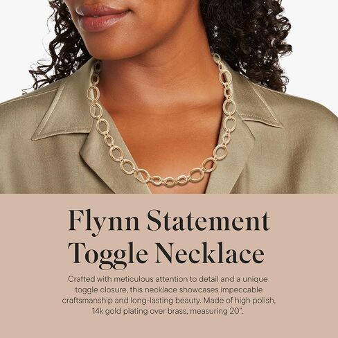 قلادة سلسلة Rocksbox Flynn Toggle من الذهب - قلادة سلسلة مكتنزة للنساء - طلاء ذهب عيار 14 قيراط - مجوهرات عالية الجودة - 20 بوصة in Saudi Arabia