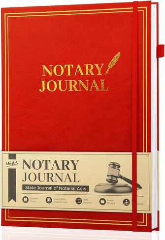WEMATE Notary Journal Log Book with 480 Record Entries, 12″x8.5″ Hardcover Notary Book - 120gsm Thick Paper, Notary Supplies with 160 Numbered Pages, Large Capacity for Notarial Records (Black) in Kuwait