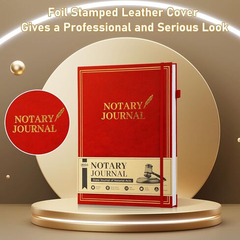 WEMATE Notary Journal Log Book with 480 Record Entries, 12″x8.5″ Hardcover Notary Book - 120gsm Thick Paper, Notary Supplies with 160 Numbered Pages, Large Capacity for Notarial Records (Black) in Kuwait