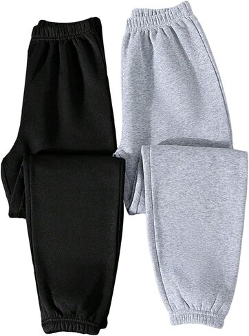 بنطال رياضي للركض للفتيات من WDIRARA مكون من قطعتين بخصر مطاطي مع جيوب in Kuwait