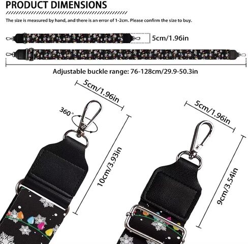 Coldinair Christmas Snowman Purse Strap with Adjustable Hardware Pineapple Pattern Replacement Bag Straps Wide Bag Straps for Canvas Crossbody Purses Strap Messenger Bags Shoulder Handbags in Saudi Arabia