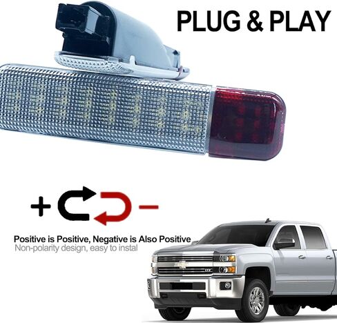 أضواء لوحة الباب متوافقة مع أضواء لوحة الباب Chevy GMC C/K مصابيح المجاملة Silverado/Sierra 1500 3500 2500 HD Yukon XL 1500 2500 أضواء تحذير الباب (OEM: 15021517 15021518) (الذيل الأحمر) in Kuwait