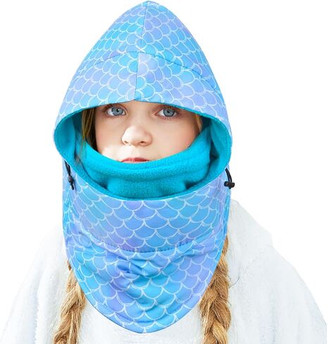 Kids Winter Windproof Hat, Unisex Children Heavyweight Balaclava for Kids, Ski Mask with Thick Warm Fleece Face Cover in Kuwait