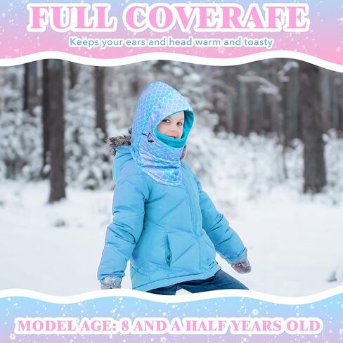 Kids Winter Windproof Hat, Unisex Children Heavyweight Balaclava for Kids, Ski Mask with Thick Warm Fleece Face Cover in Kuwait