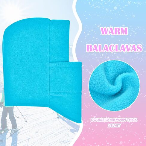 Kids Winter Windproof Hat, Unisex Children Heavyweight Balaclava for Kids, Ski Mask with Thick Warm Fleece Face Cover in Kuwait