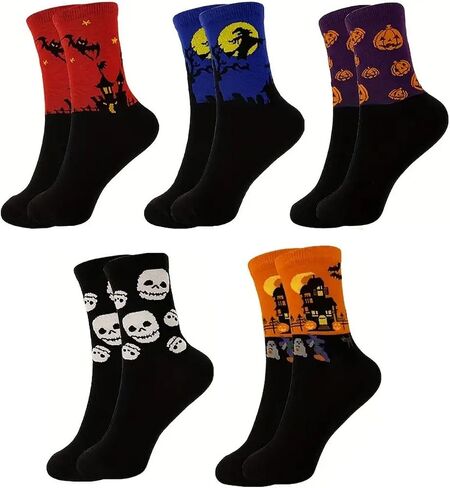 Women Cat Dog Socks Girls Animal Sox Fun Funny Kitty Doggie Ankle Sock Adult Ladies Gift 5 Pairs in Kuwait