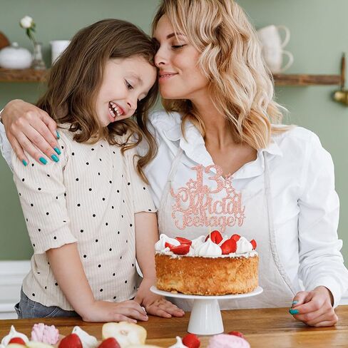 Ephlyn 1 حزمة 13 مسؤول كعكة المراهق توبر بريق رقم 13 كعكة عيد ميلاد 13 اختيار الزينة للمراهقين 13 عيد ميلاد حزب زينة لوازم ارتفع الذهب in Kuwait