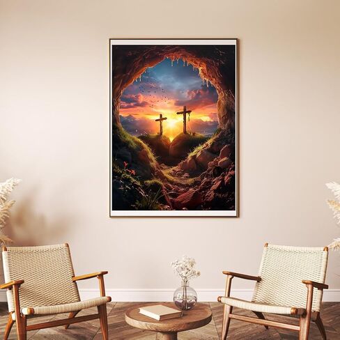 مجموعات الرسم الفني الماسي Sonsage Jesus للبالغين، طلاء المسيح دين عيد الفصح 5D بواسطة جوهرة الحفر المستديرة الكاملة DIY Belief Craft لديكور الحائط المنزلي هدية 16 * 12 بوصة in Saudi Arabia