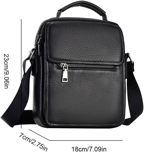 حقيبة كتف جلدية للرجال من Leathario حقيبة كتف جلدية صغيرة للعمل والعمل والسفر in Kuwait