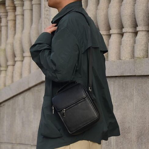 حقيبة كتف جلدية للرجال من Leathario حقيبة كتف جلدية صغيرة للعمل والعمل والسفر in Kuwait