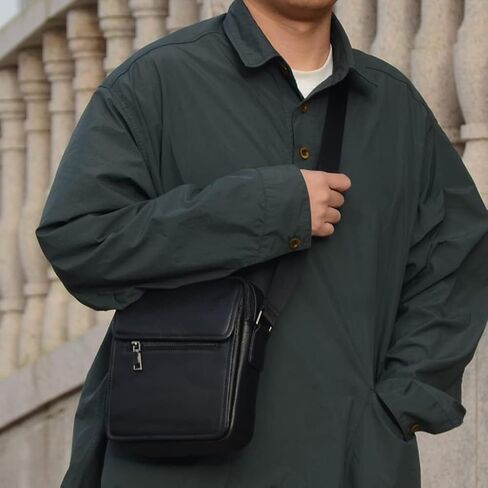 حقيبة كتف جلدية للرجال من Leathario حقيبة كتف جلدية صغيرة للعمل والعمل والسفر in Kuwait