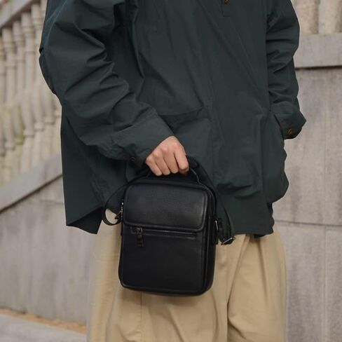 حقيبة كتف جلدية للرجال من Leathario حقيبة كتف جلدية صغيرة للعمل والعمل والسفر in Kuwait