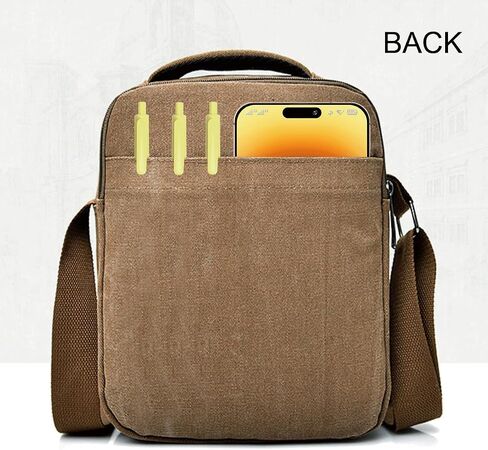 Messenger bag for Men Women, Vintage Canvas Crossbody Bag Shoulder Bag Multi Pocket Purse, Small Messenger Satchel Bag Travel in Saudi Arabia