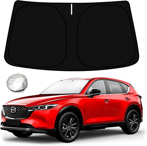 Bestview Windshield Sunshade Compatible with 2019-2024 Mazda CX-30 CX30 Accessories, Front Window Sunshade Sun Visor Protector Block UV Rays Heat, Foldable 2 Layers 210T Material in Saudi Arabia