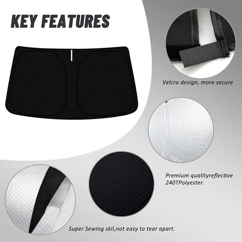 Bestview Windshield Sunshade Compatible with 2019-2024 Mazda CX-30 CX30 Accessories, Front Window Sunshade Sun Visor Protector Block UV Rays Heat, Foldable 2 Layers 210T Material in Saudi Arabia