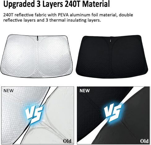 Bestview Windshield Sunshade Compatible with 2019-2024 Mazda CX-30 CX30 Accessories, Front Window Sunshade Sun Visor Protector Block UV Rays Heat, Foldable 2 Layers 210T Material in Saudi Arabia