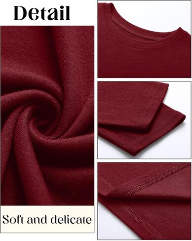 Ficerd 3 Pack Men's Big and Tall Shirts Long Sleeve Cotton Tee Crew Neck Oversize Tops Casual Loose Fit Knitted T Shirts in Saudi Arabia