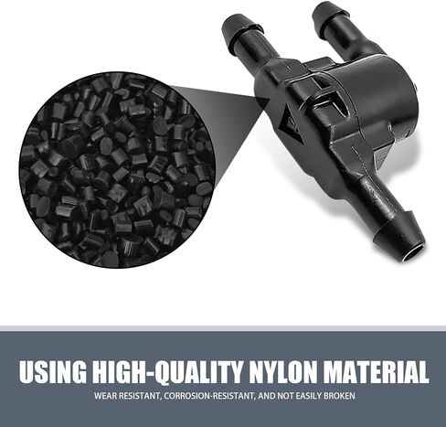 Pack-2 Car Windshield Three-way Water Pipe Joint, Wiper Washer Check Valve Accessory to Avoid Backflow, Hose Nozzle Connector Replacement Parts 8532128020, Compatible with Lexus Models (Black) in Saudi Arabia