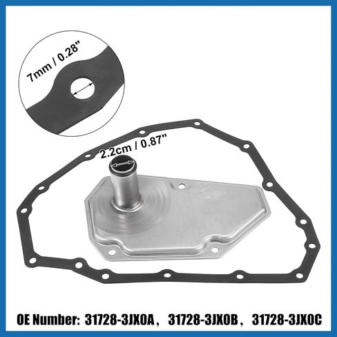 31726-6A00A 31728-3JX0A 31728-3JX0B 31728-3JX0C Car Transmission Filter Oil Pan Gasket Set for Nissan Sentra 2013-2018 Item Replacement in Saudi Arabia