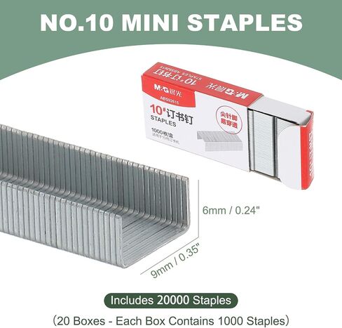 M&G NO.10 Staples for Stapler, 5000pcs(1000pcs Per Box) Mini Staples for Stapler #10 Smooth Stapling for Home Office Supplies, Silver in Saudi Arabia