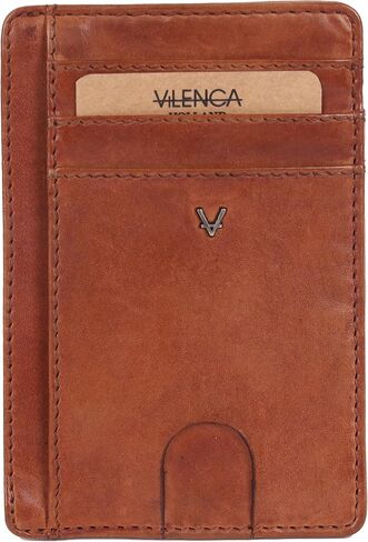 Genuine Leather RFID-Blocking Card Holder: Sleek Design for Style, Functionality & Ultimate Security (Red) in Kuwait