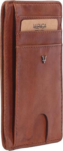 Genuine Leather RFID-Blocking Card Holder: Sleek Design for Style, Functionality & Ultimate Security (Red) in Kuwait