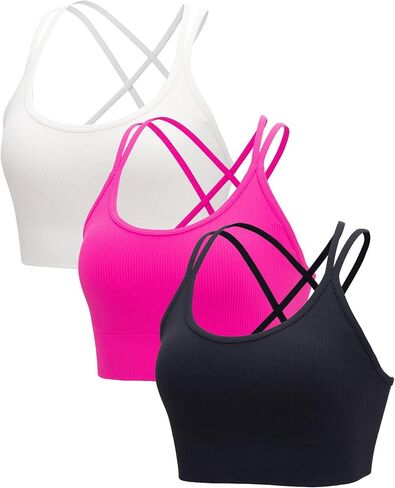 RUNNING GIRL Sports Bras for Women,Strappy Sports Bra Criss Cross Back Longline Running Sports Bra for Women High Support in Saudi Arabia