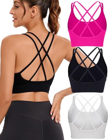 RUNNING GIRL Sports Bras for Women,Strappy Sports Bra Criss Cross Back Longline Running Sports Bra for Women High Support in Saudi Arabia
